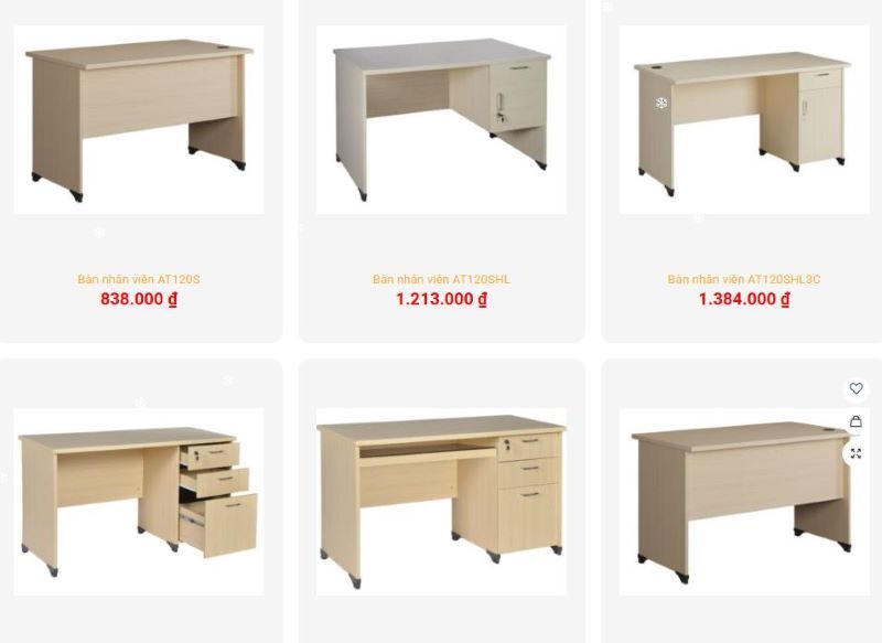 Bàn nhân viên cao cấp tại văn phòng làm việc do Nội Thất Hữu Thịnh cung cấp