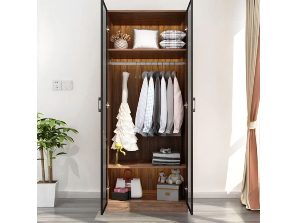 Tủ áo cánh mở nhôm kính MHT22