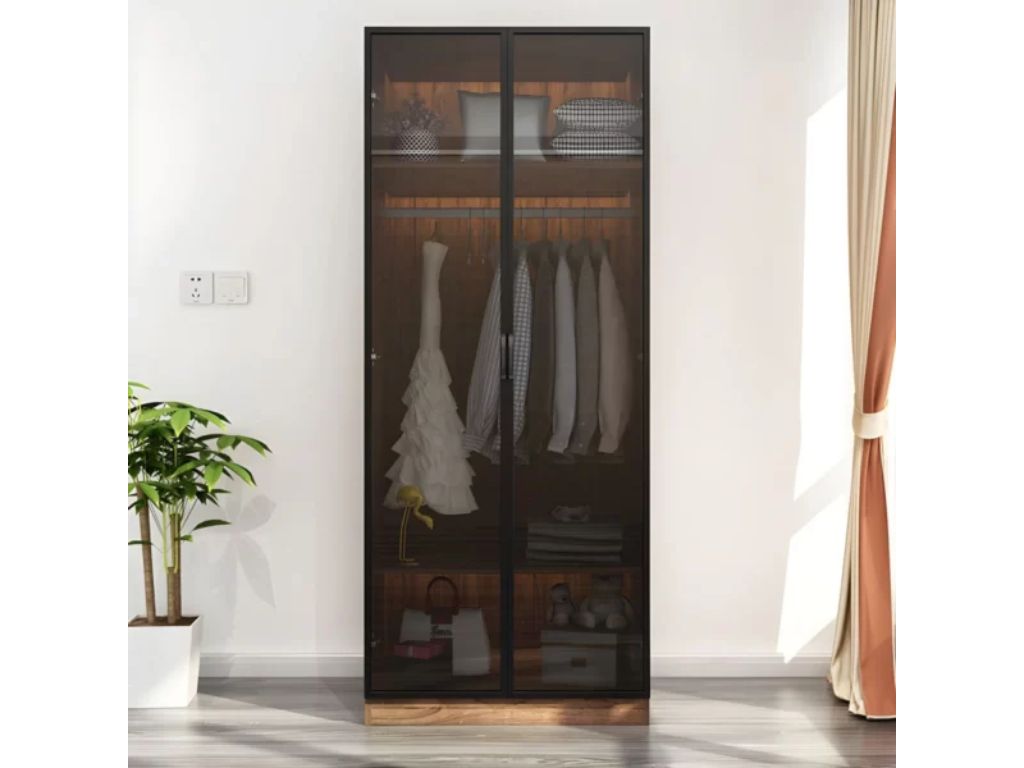 Tủ áo cánh mở nhôm kính MHT22